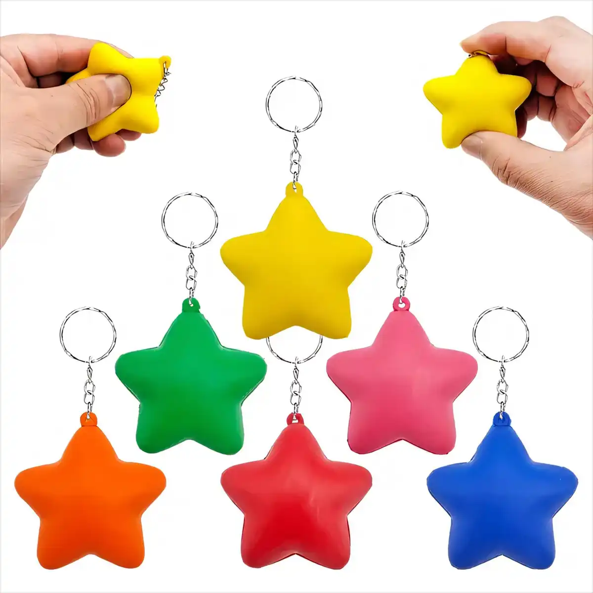 Squishy Star Stress Relief Keychain