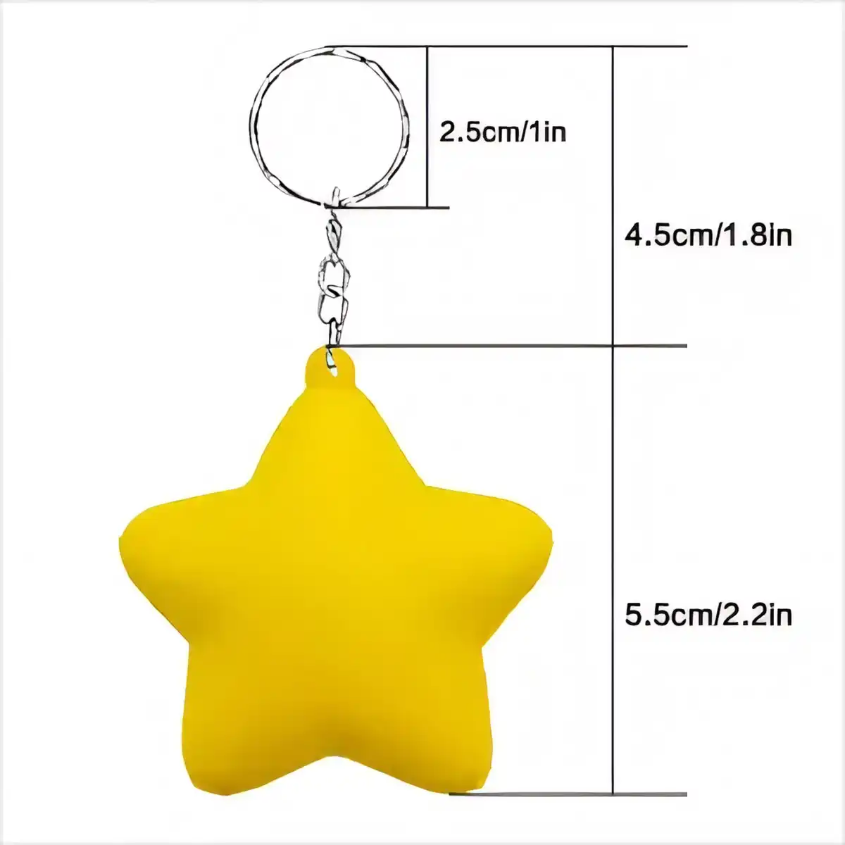 Squishy Star Stress Relief Keychain product detail view