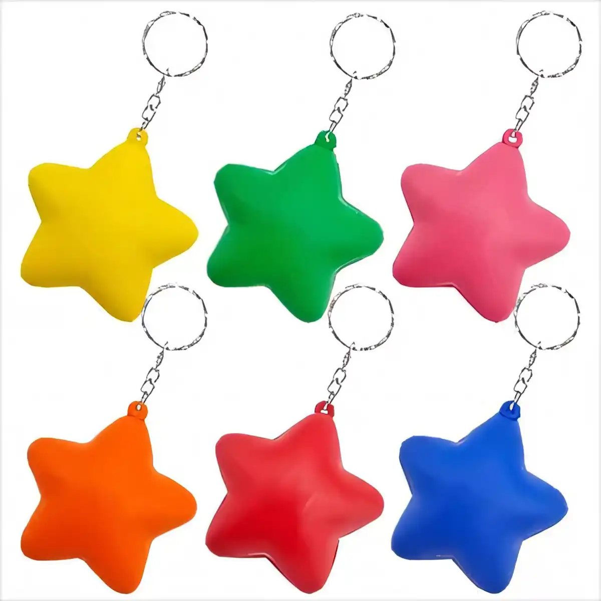 Squishy Star Stress Relief Keychain alternate product angle