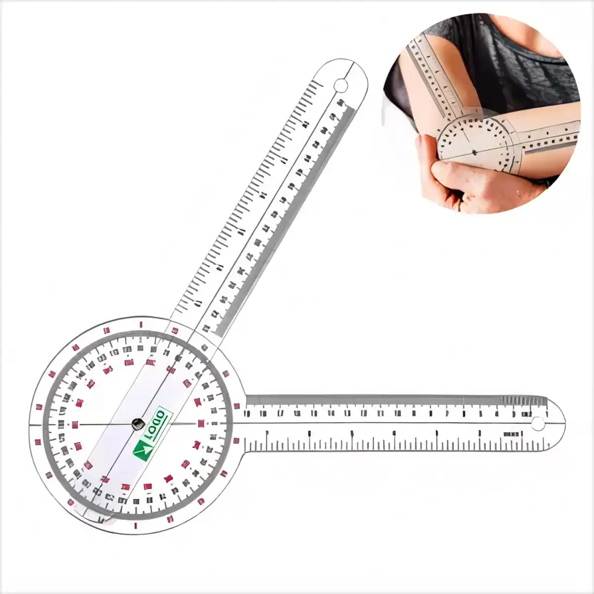 Clear 360 Degree Goniometer Angle Ruler product detail view