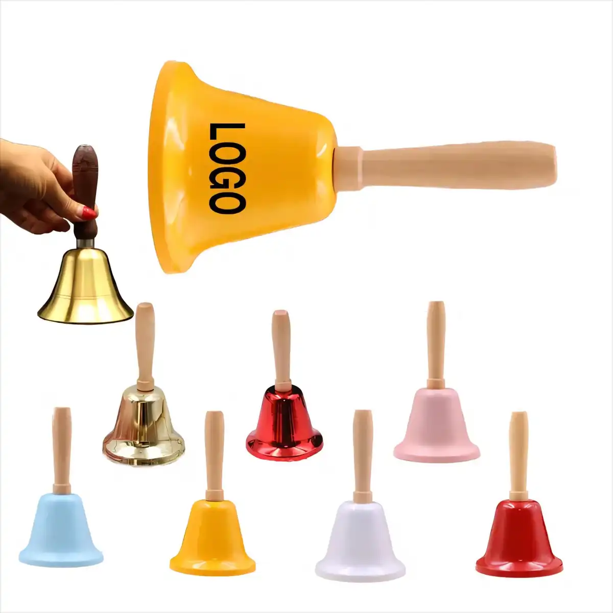 Iron Bell Wooden Handle Ringing