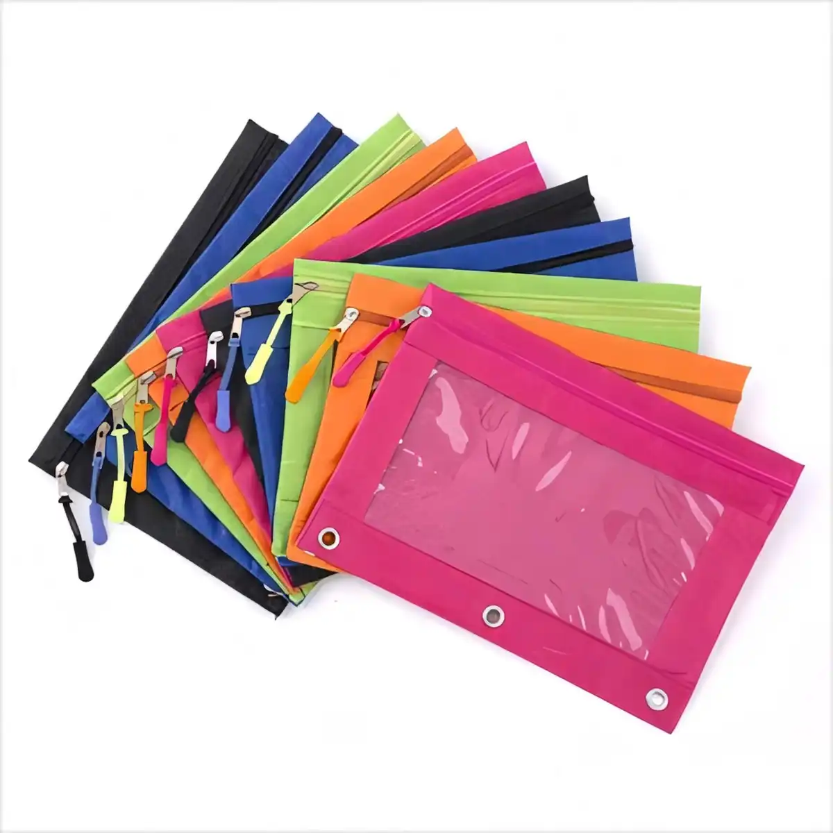Binder Pencil Pouch Oxford Clear Front product detail view