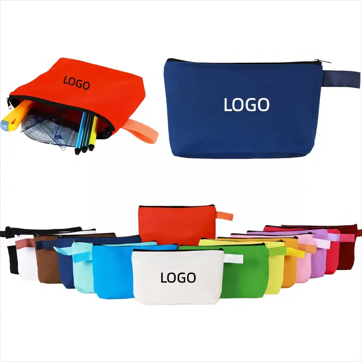 Durable Canvas Pencil Pouch with Handle