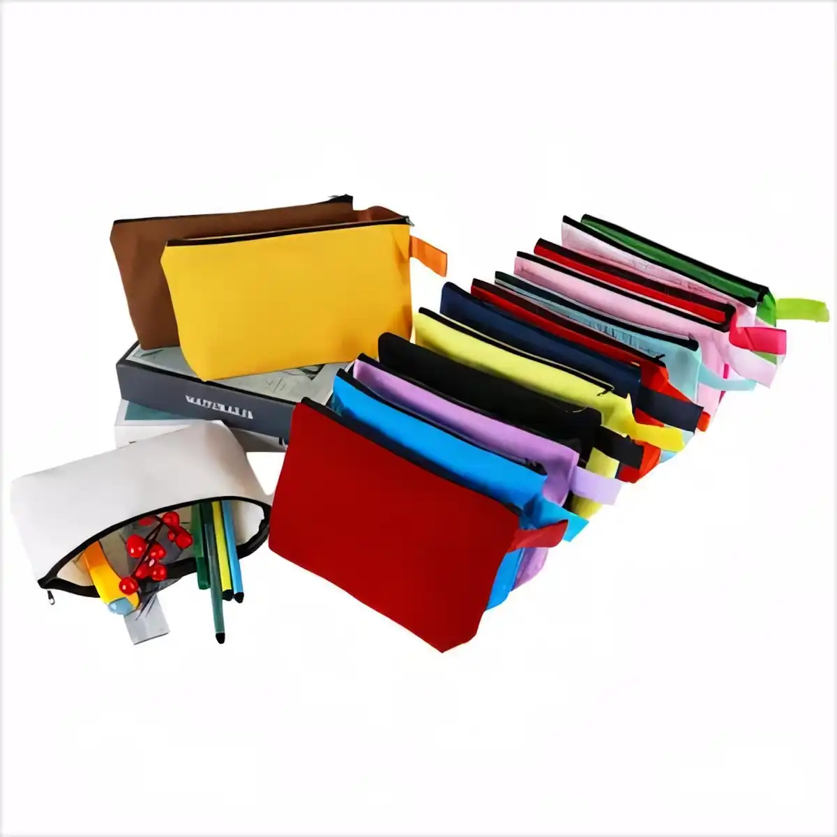 Durable Canvas Pencil Pouch with Handle product detail view