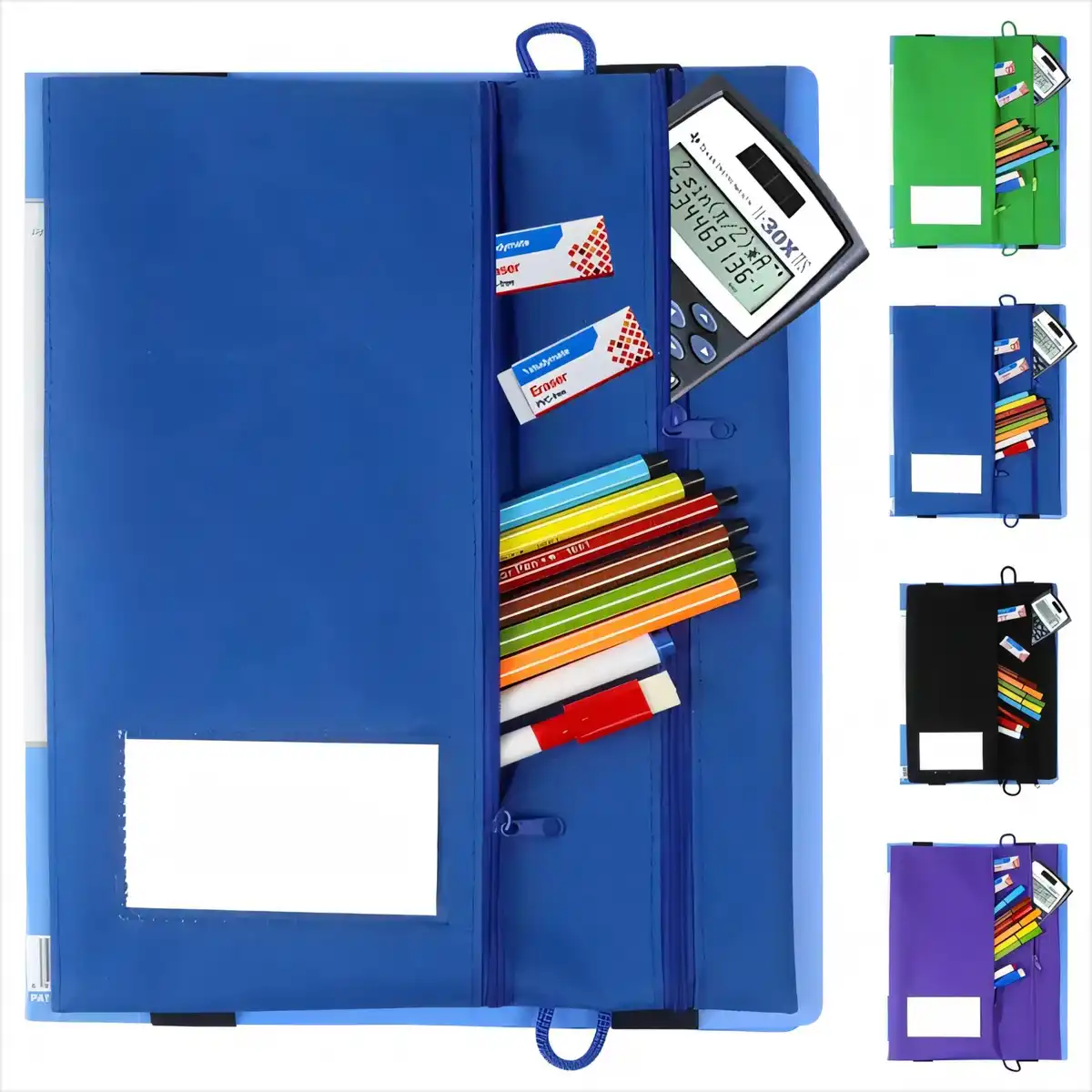 Binder Pen Pouch Zipper Case