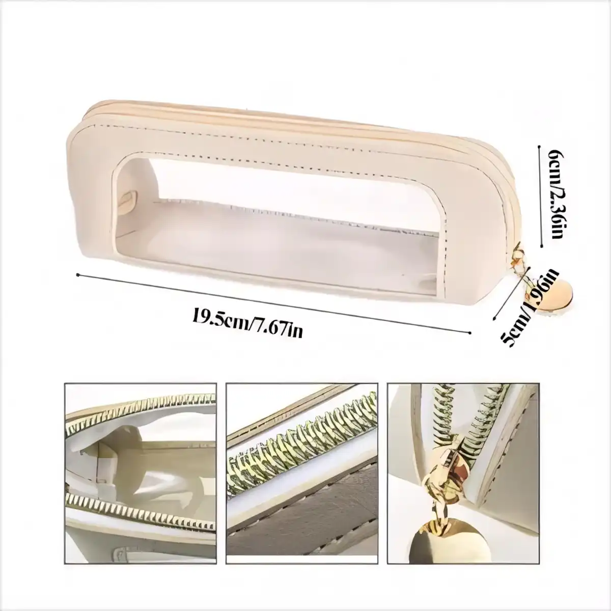 Transparent PVC Cosmetic Travel Pouch product detail view