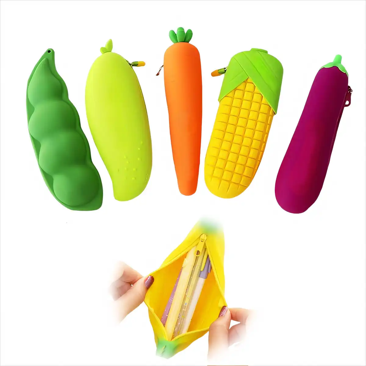 Playful Silicone Pencil Pouch