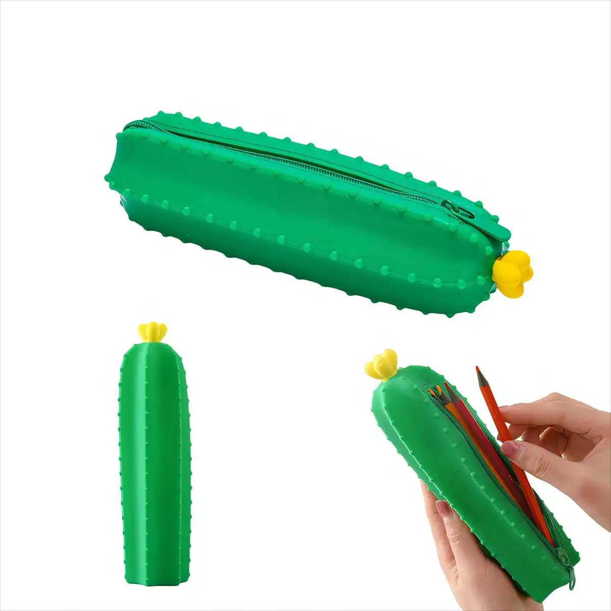 Silicone Cactus Pencil Pouch