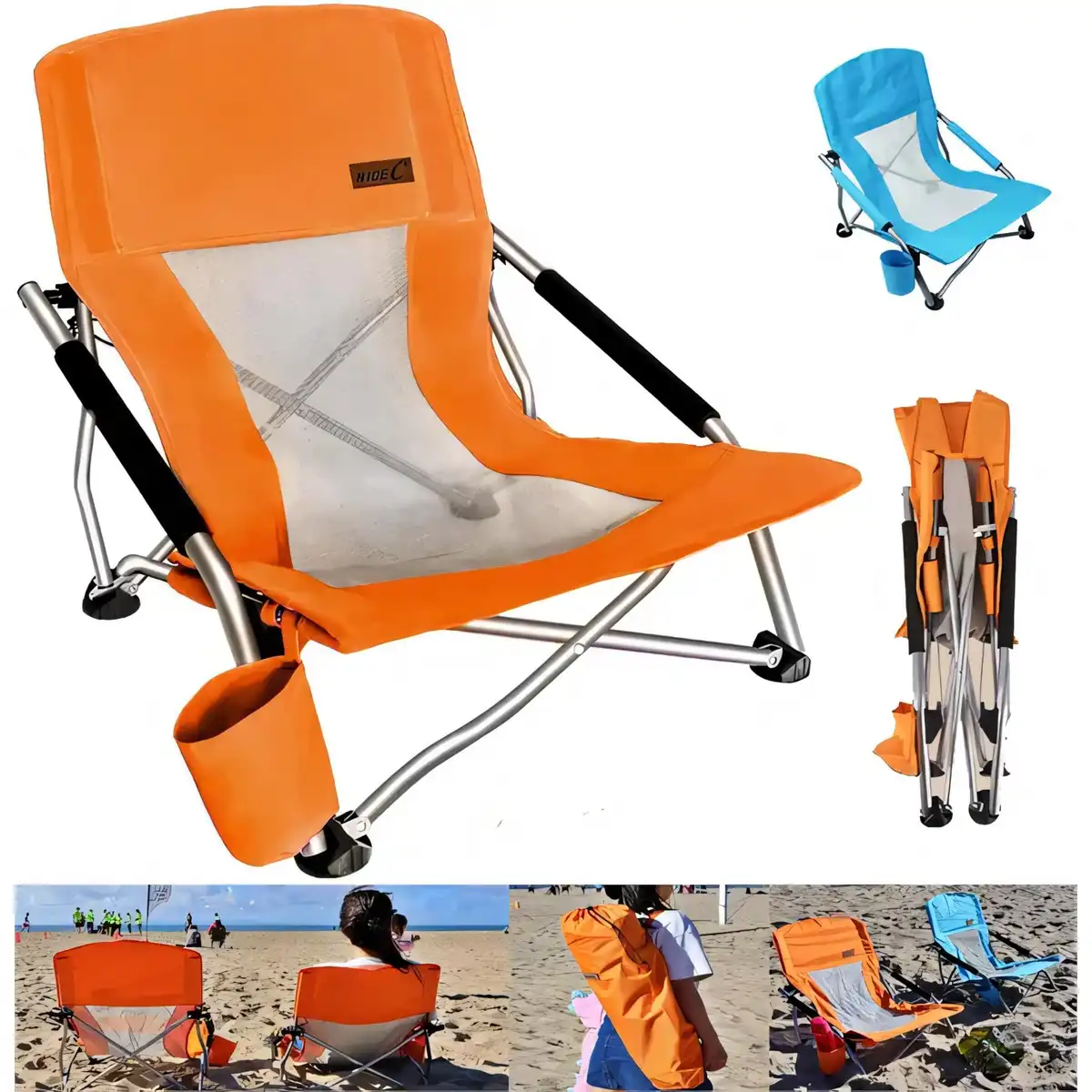 Sturdy Portable Camping Chair with Cup Holder