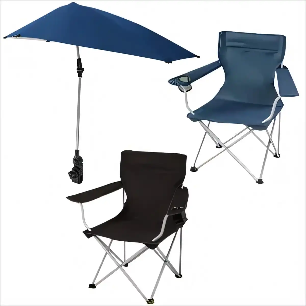 Folding Chair with Attached Umbrella product detail view