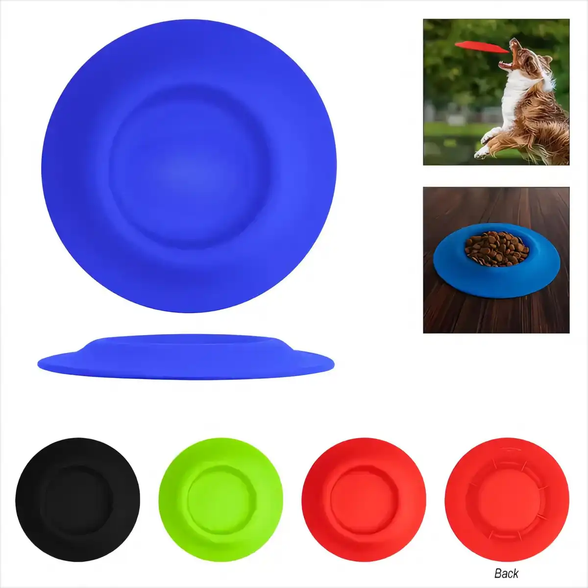 2-in-1 Silicone Pet Travel Bowl