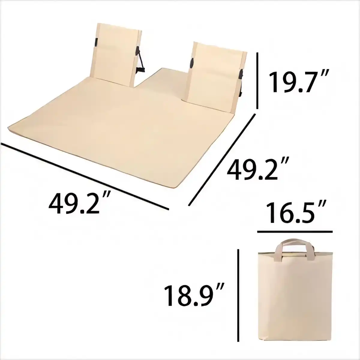 Portable 2 Seat Folding Chair product detail view