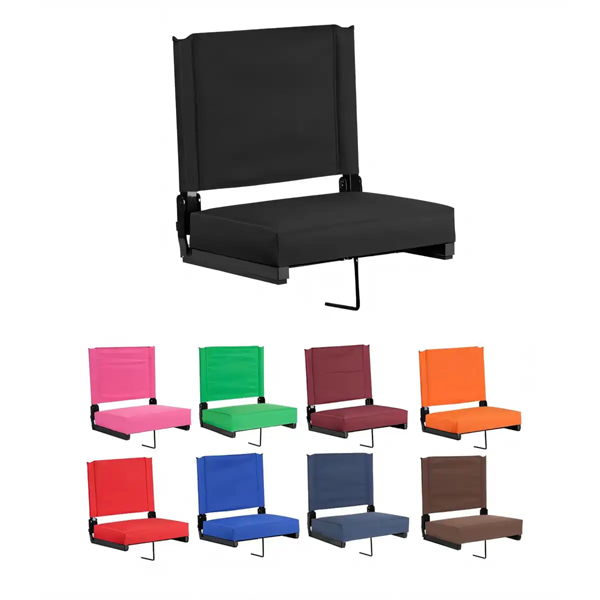 Padded Stadium Seat with Backrest