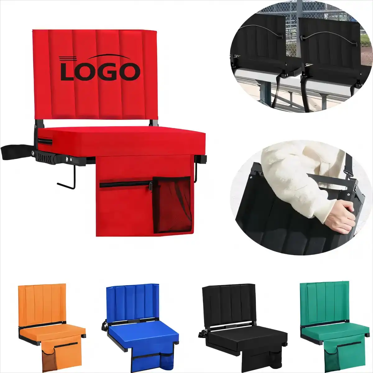 Padded Stadium Seat Folding Chair