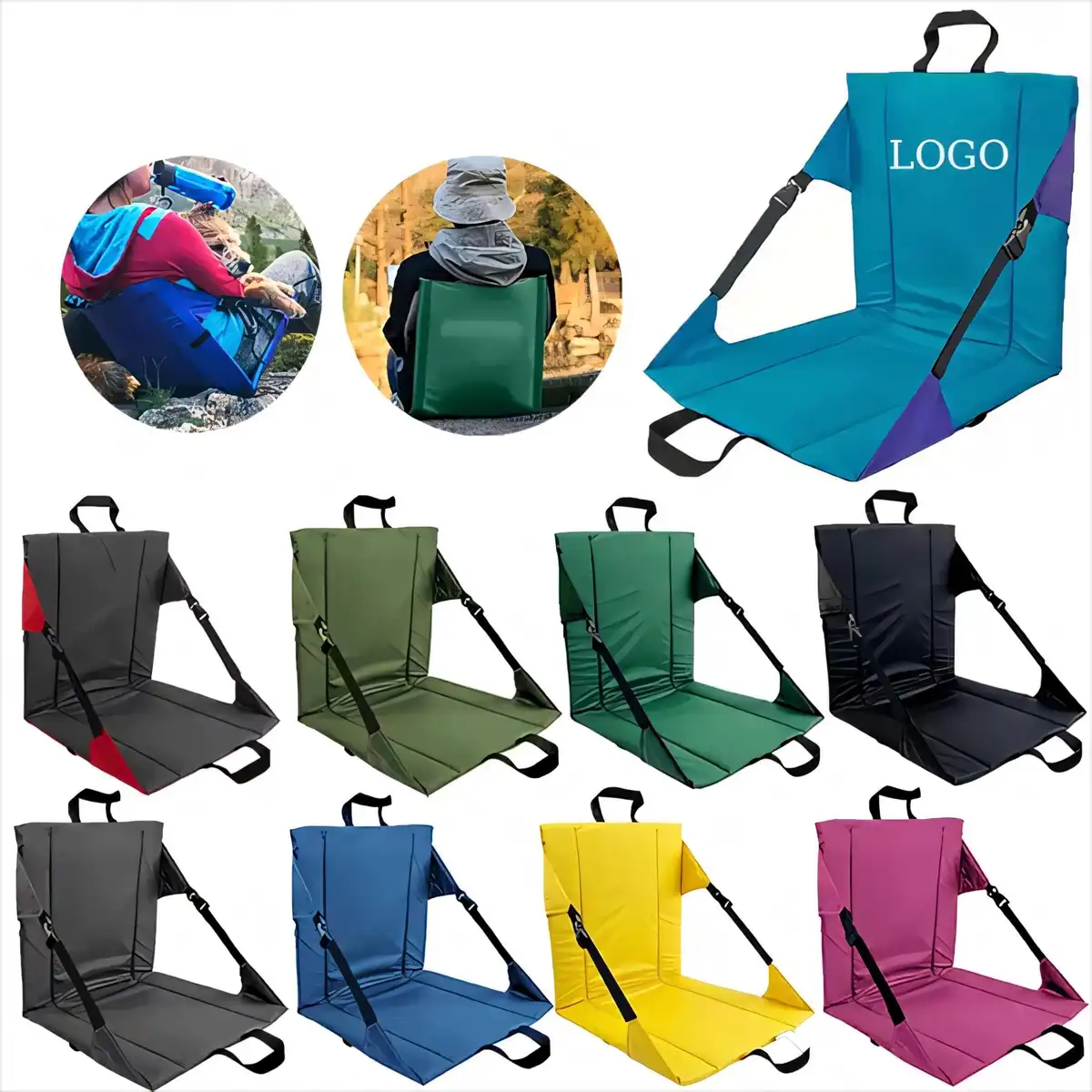 Foldable Stadium Seat with Backrest