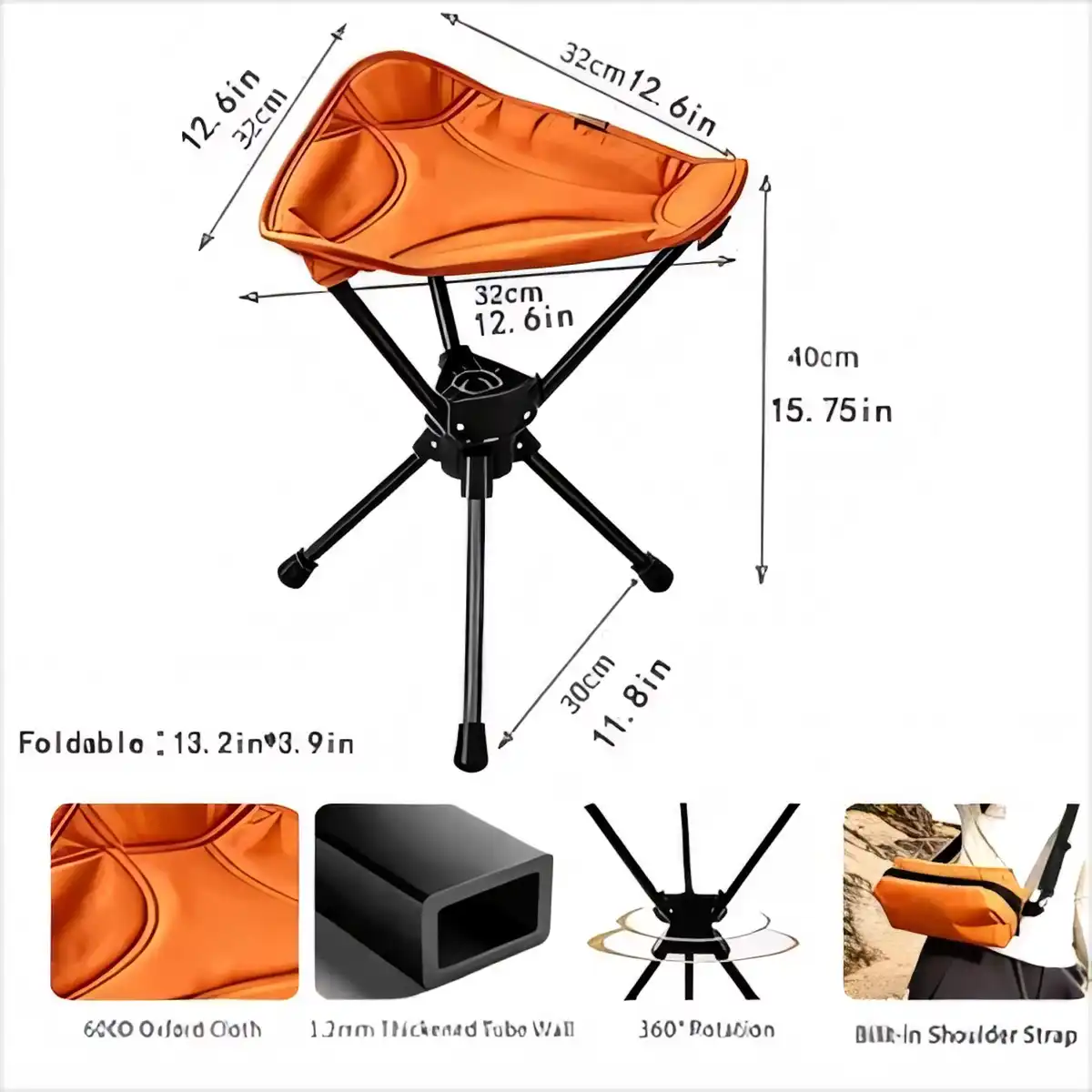 Lightweight Folding Stool Outdoors product detail view