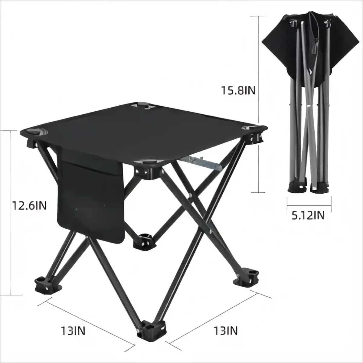 Portable Steel Frame Folding Stool product detail view
