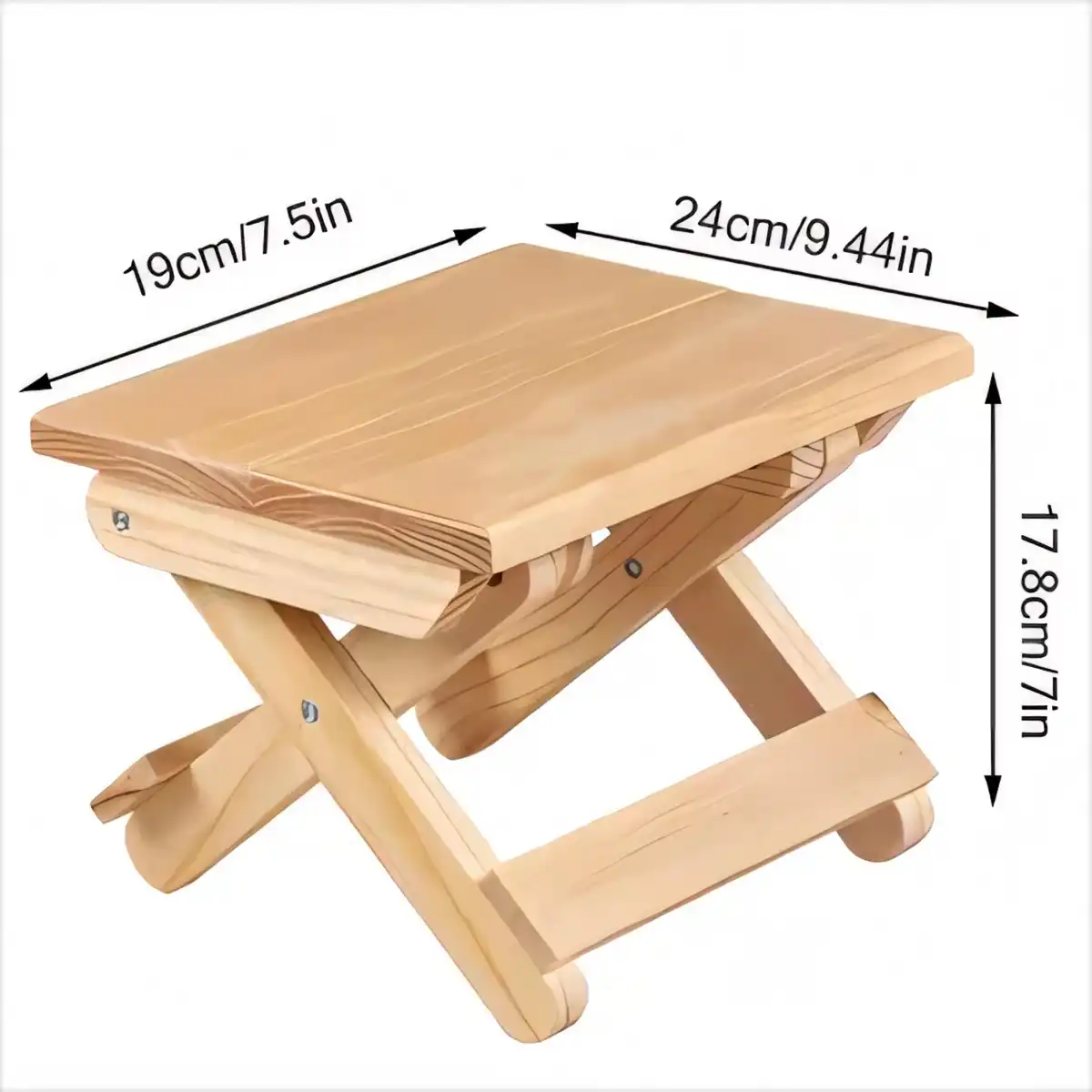 Wooden Folding Stool for Camping product detail view