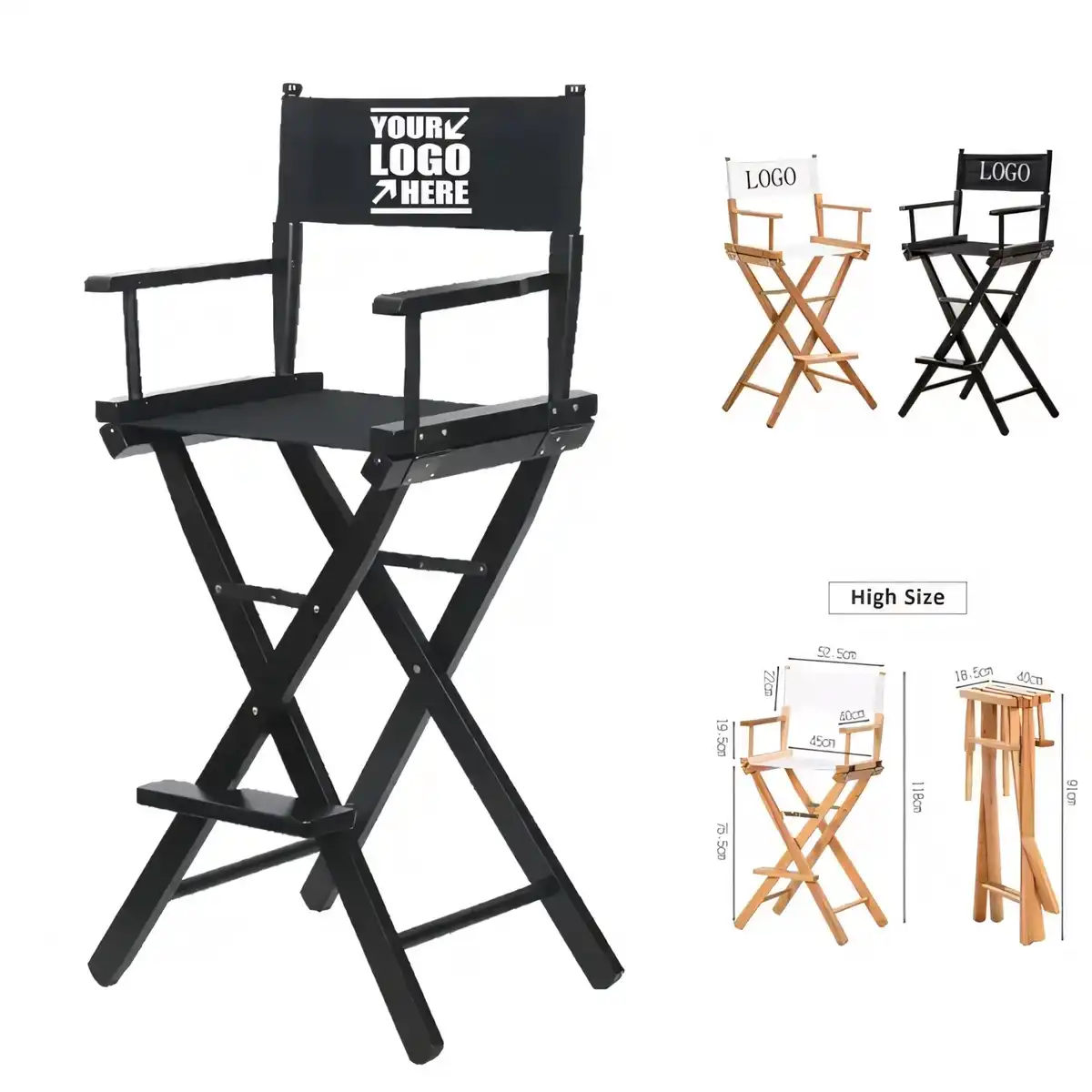 Folding Hardwood Director Chair