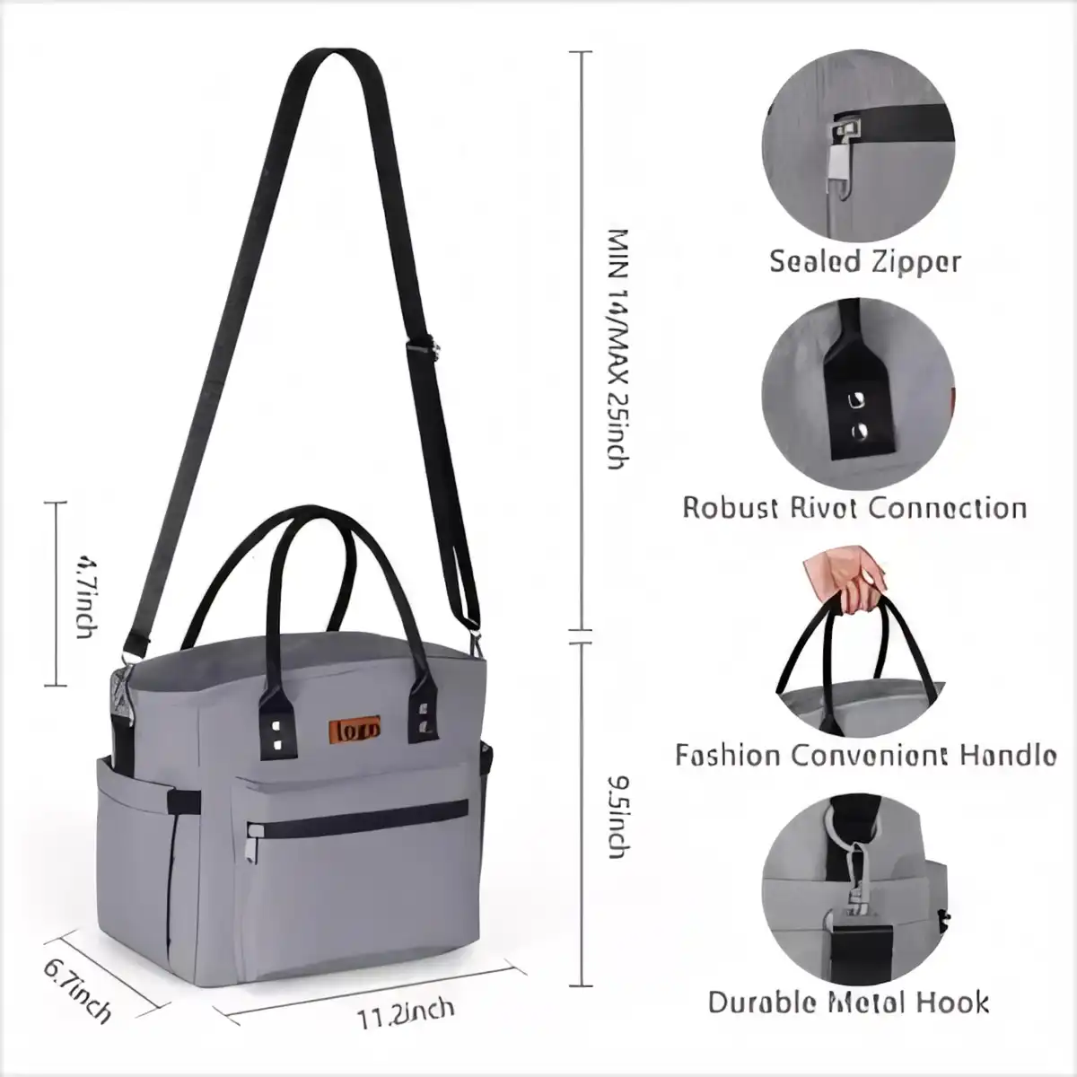 Insulated Waterproof Picnic Tote product detail view