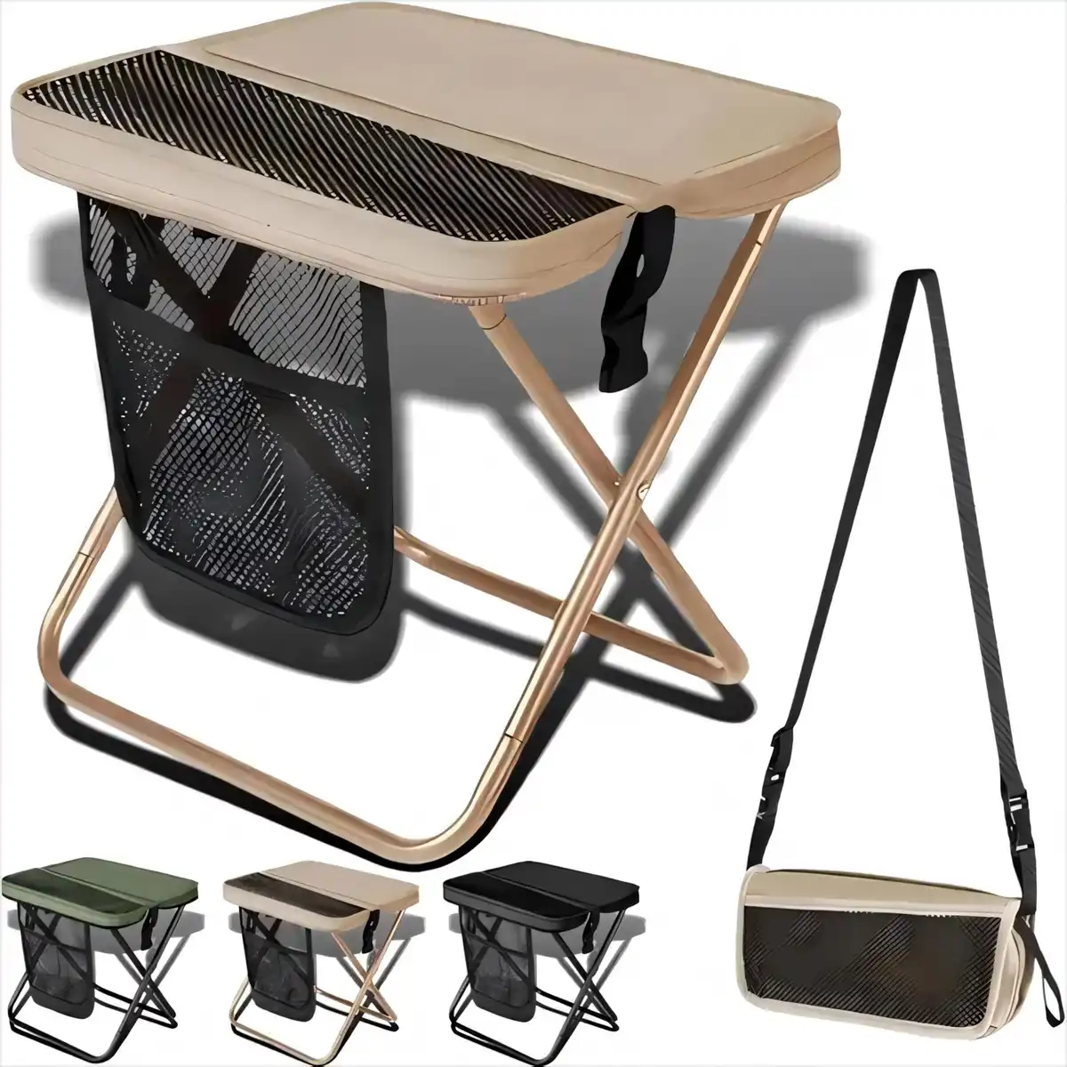 Folding Stool with Side Pouch
