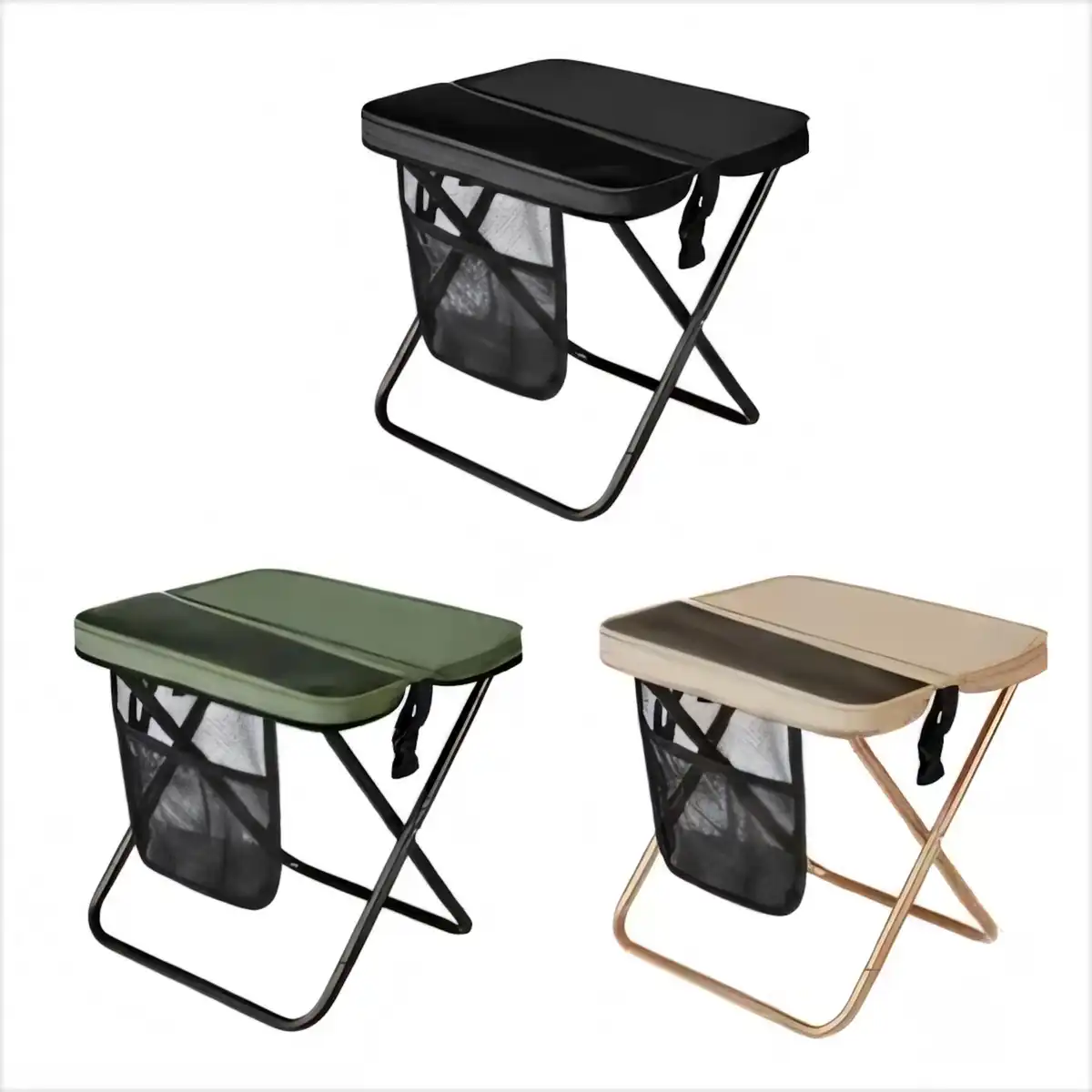 Folding Stool with Side Pouch product detail view