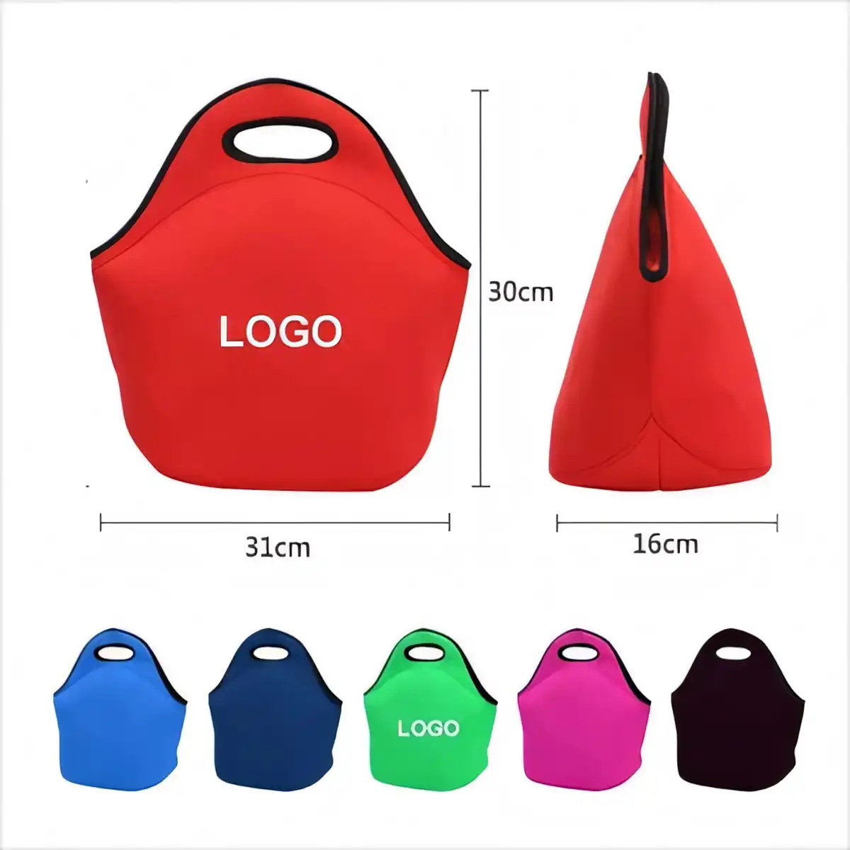 Neoprene Insulated Lunch Tote product detail view