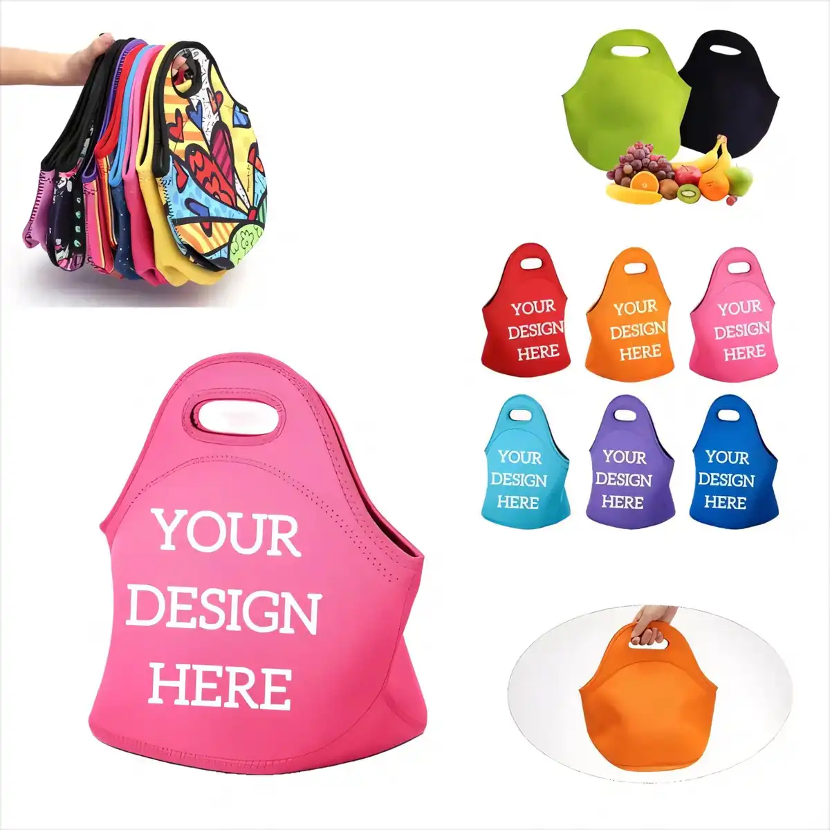 Neoprene Lunch Tote Thermal Holder alternate product angle