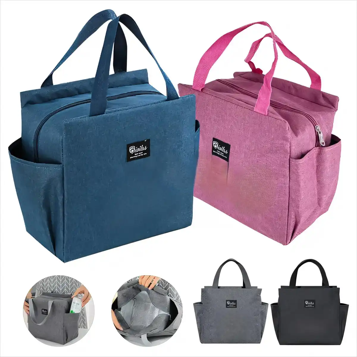Insulated Foldable Lunch Tote