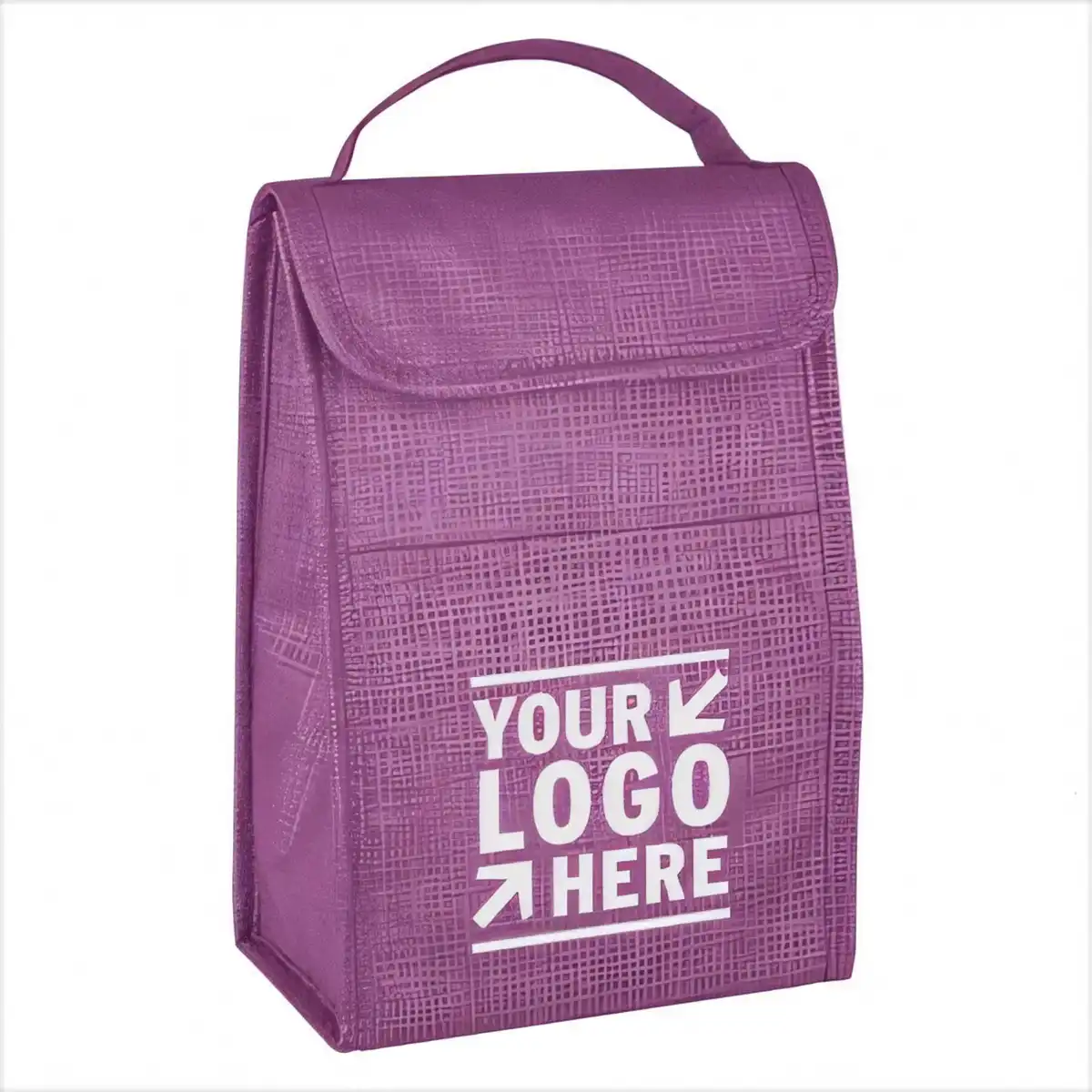 Insulated Crosshatch Lunch Tote product with accessories