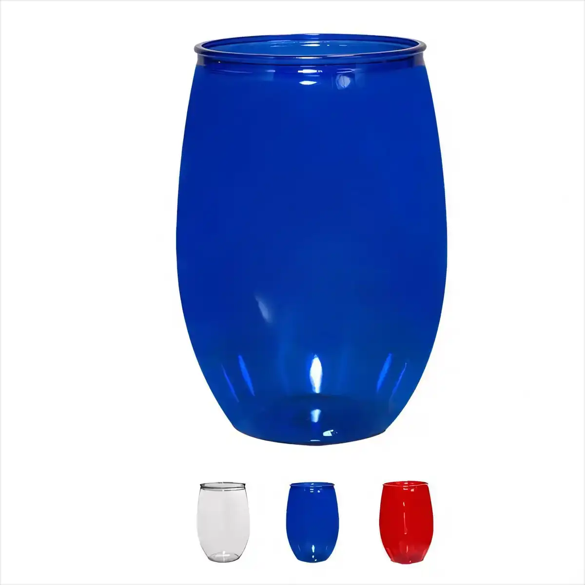 16oz Durable PET Stemless Wine Glass