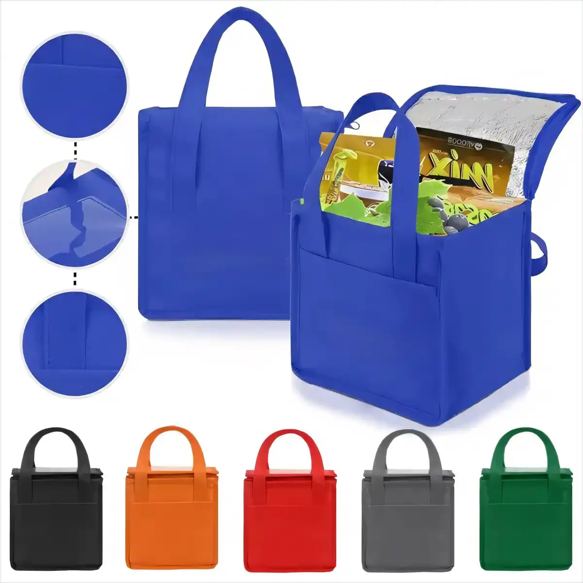 Insulated Lunch Tote with Front Pocket