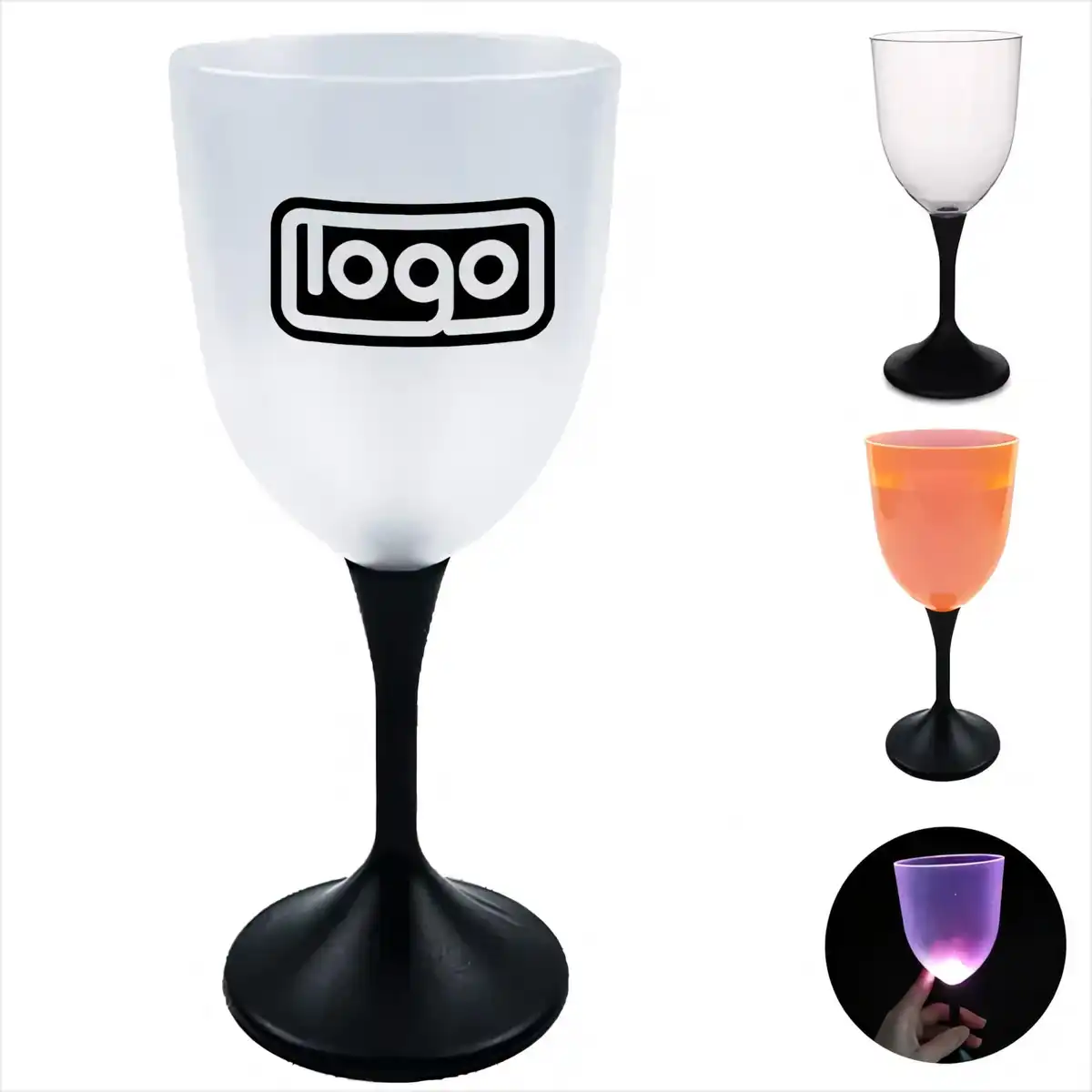 LED Wine Glass with 8 Light Modes