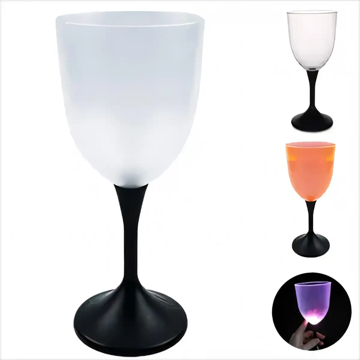LED Wine Glass with 8 Light Modes product close-up
