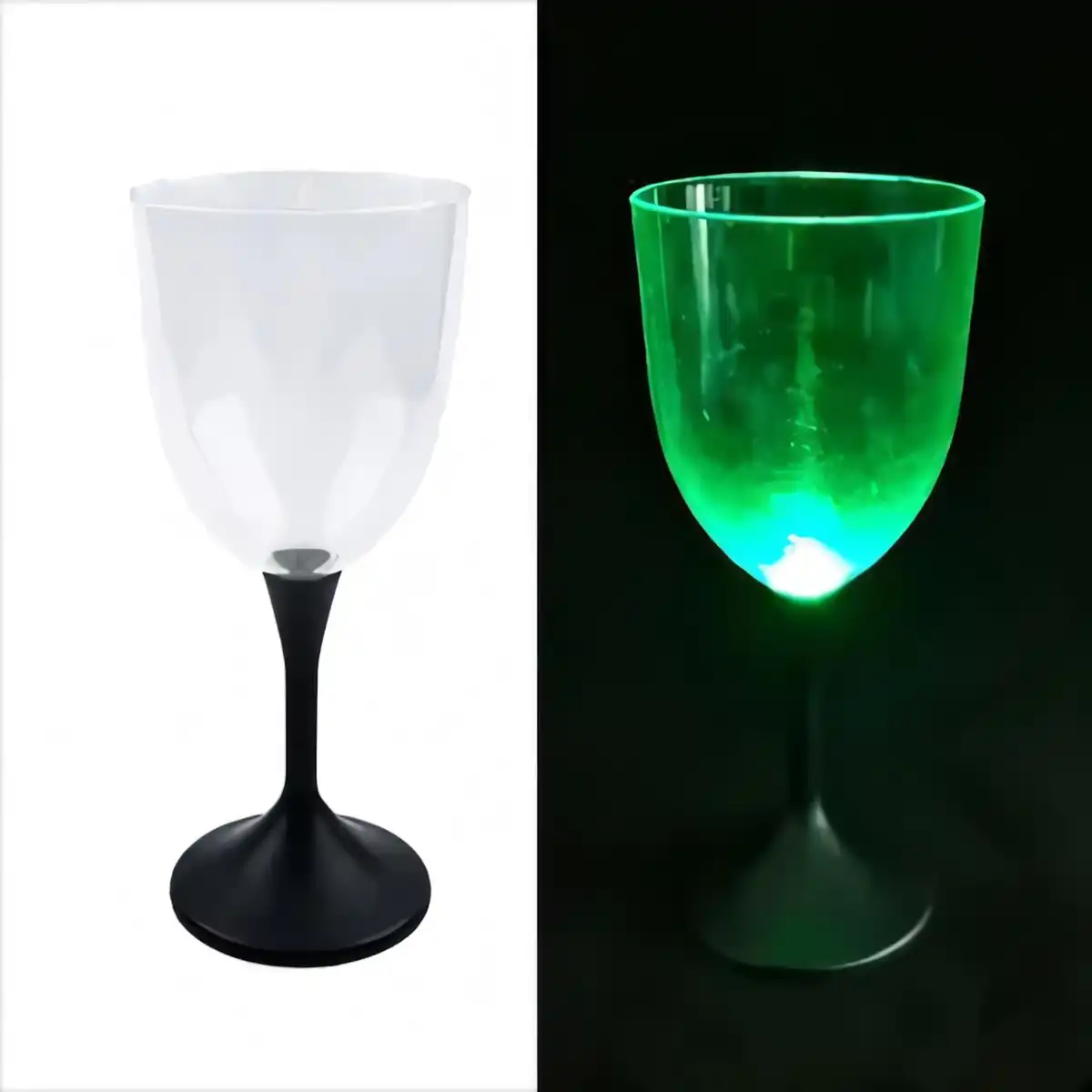 LED Wine Glass with 8 Light Modes product with accessories