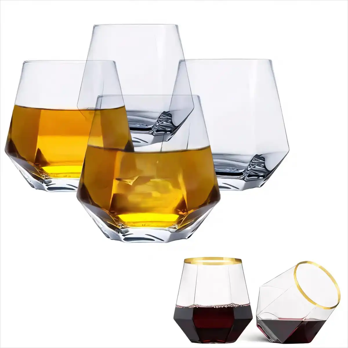12oz PET Stemless Wine Glass