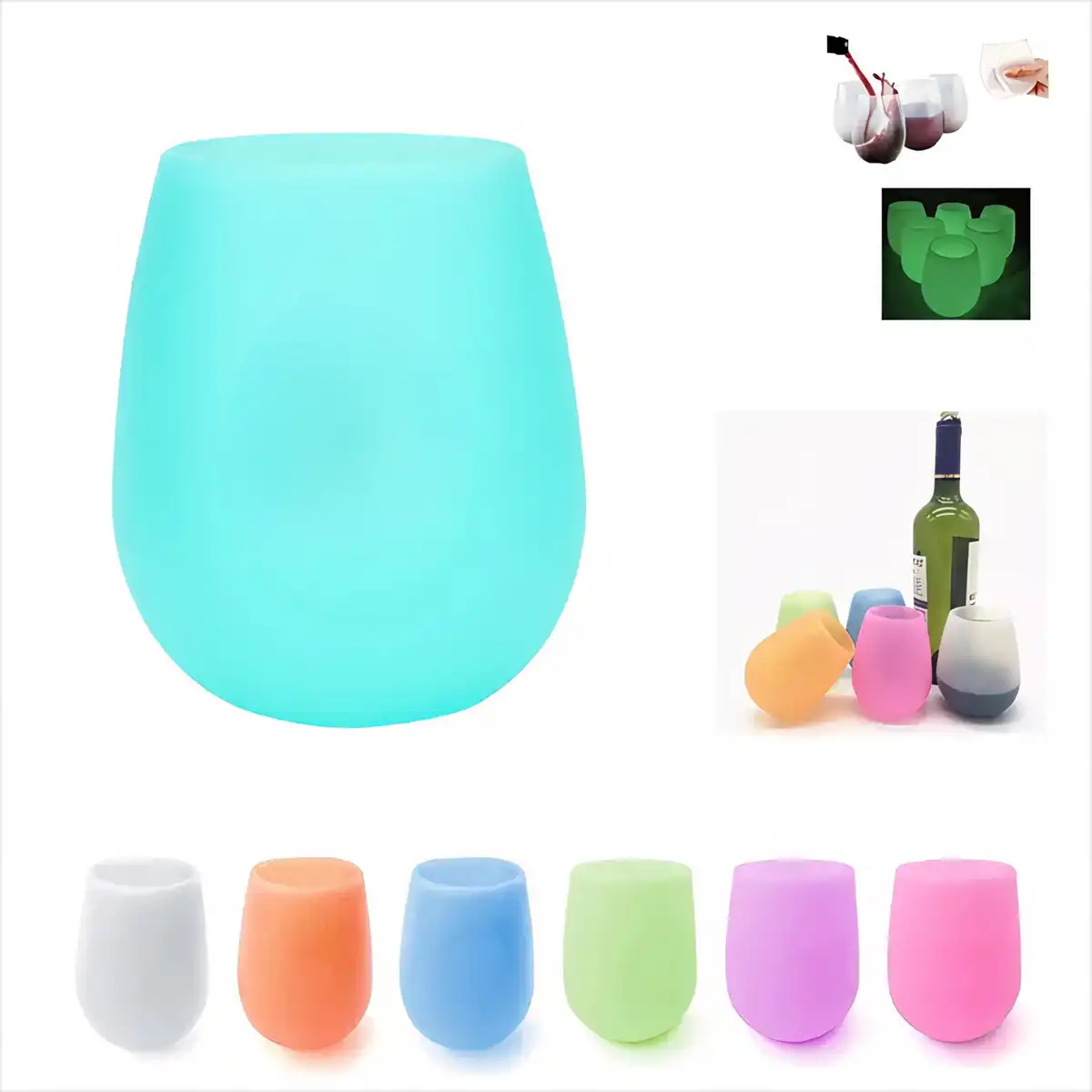 Unbreakable Silicone Wine Glasses