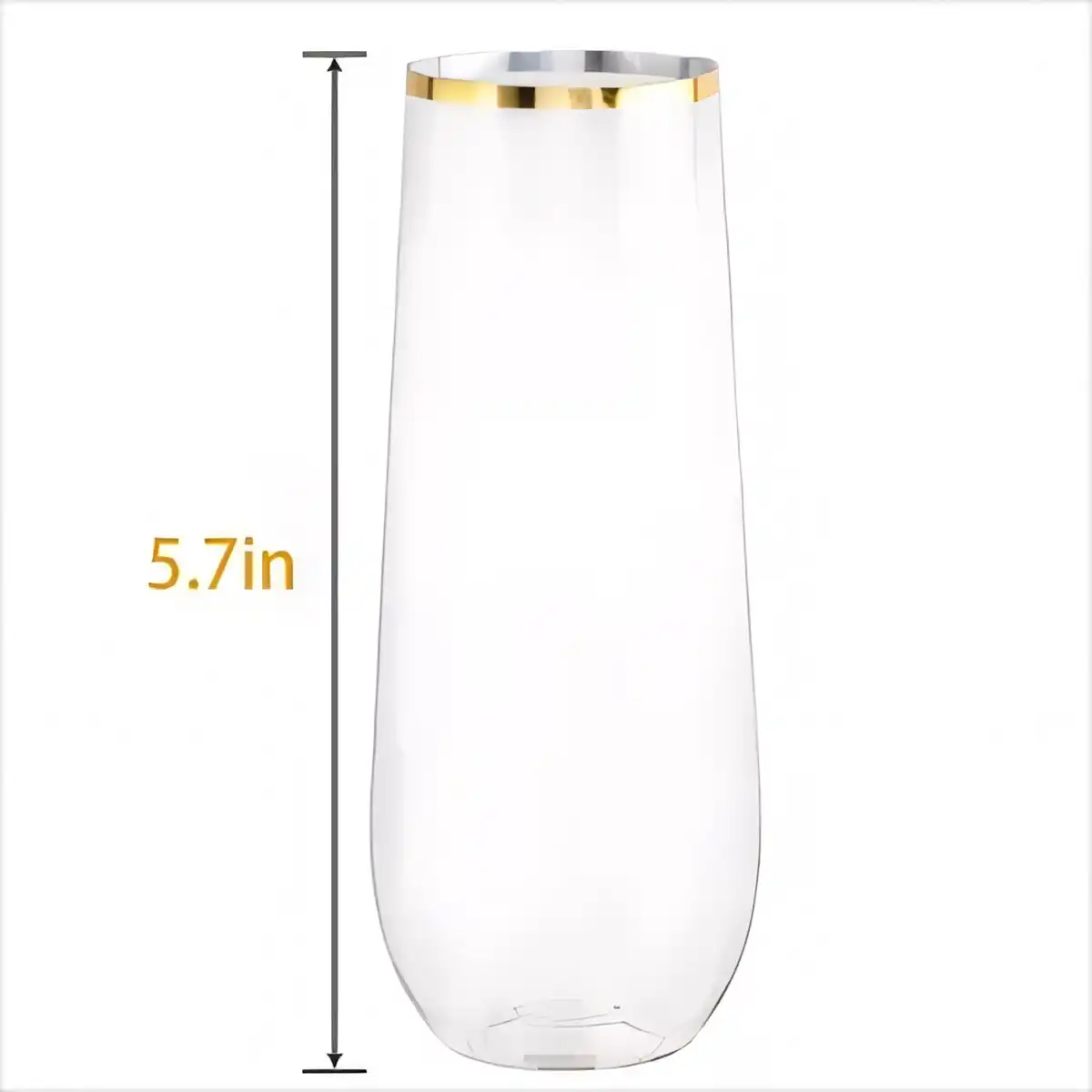 Elegant Gold Rim Champagne Flutes product detail view