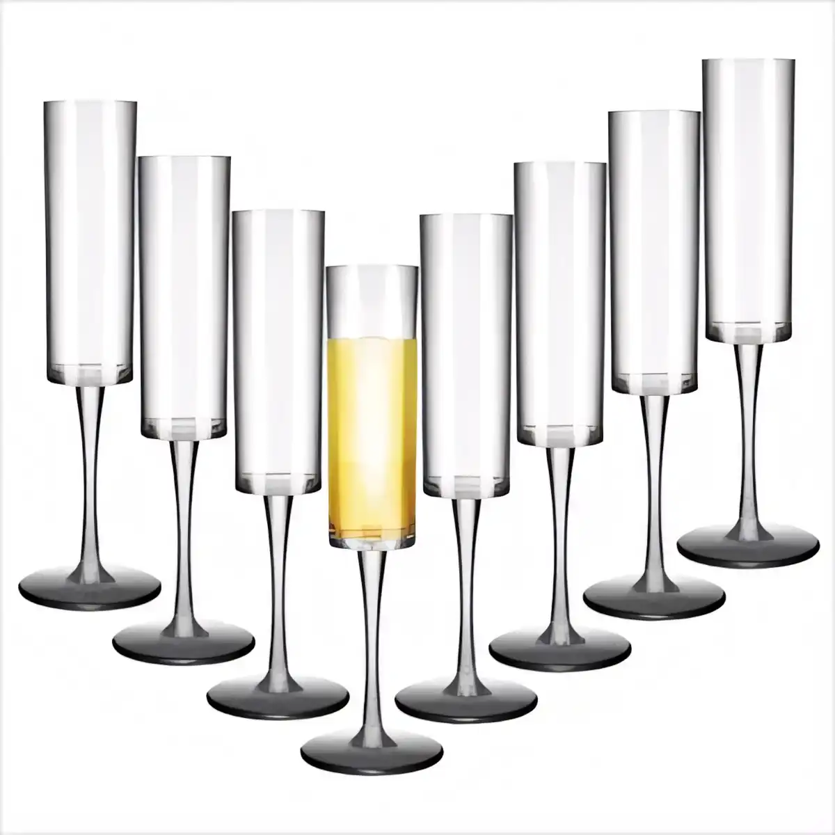 Modern Square Champagne Flutes alternate product angle
