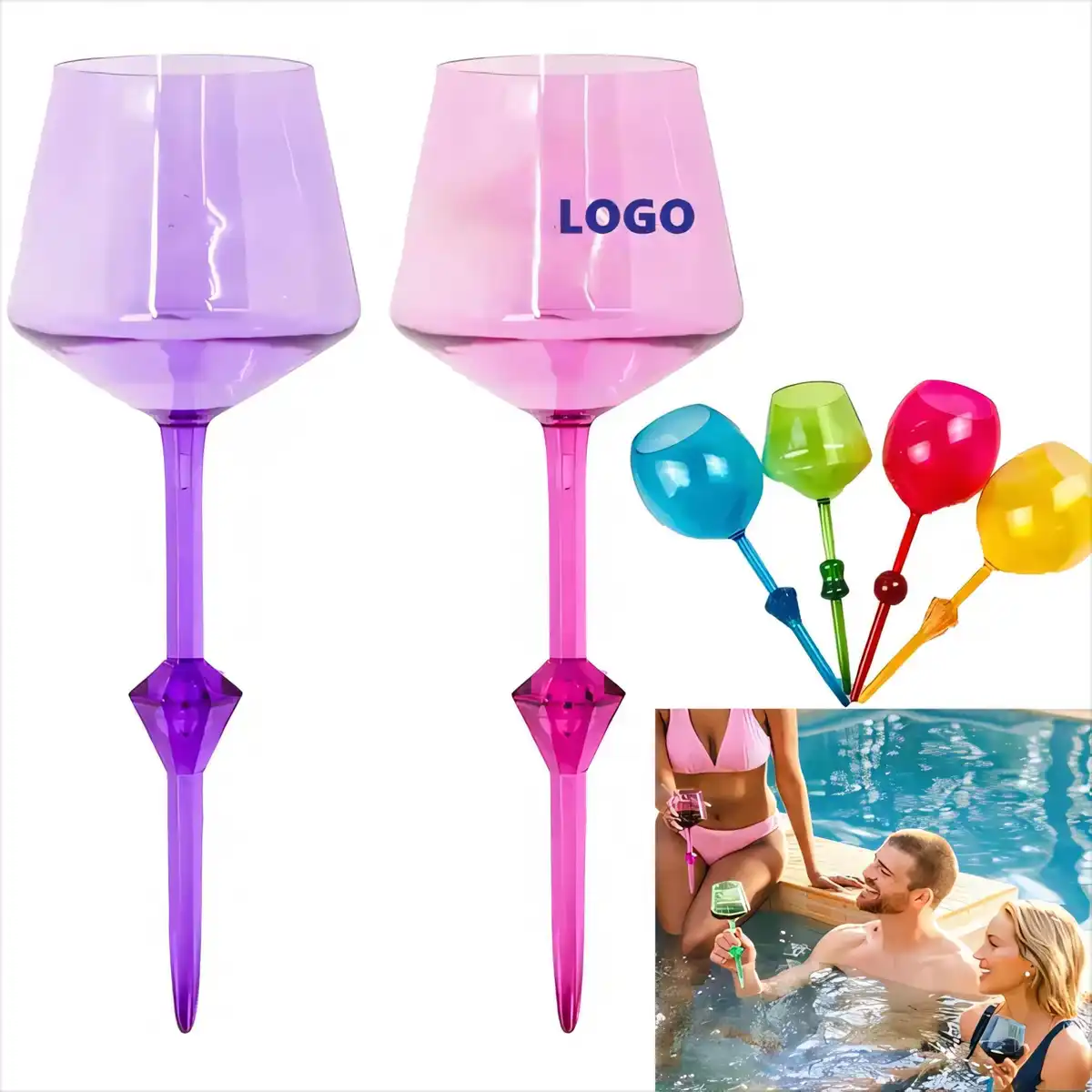 Floating Acrylic Wine Glass