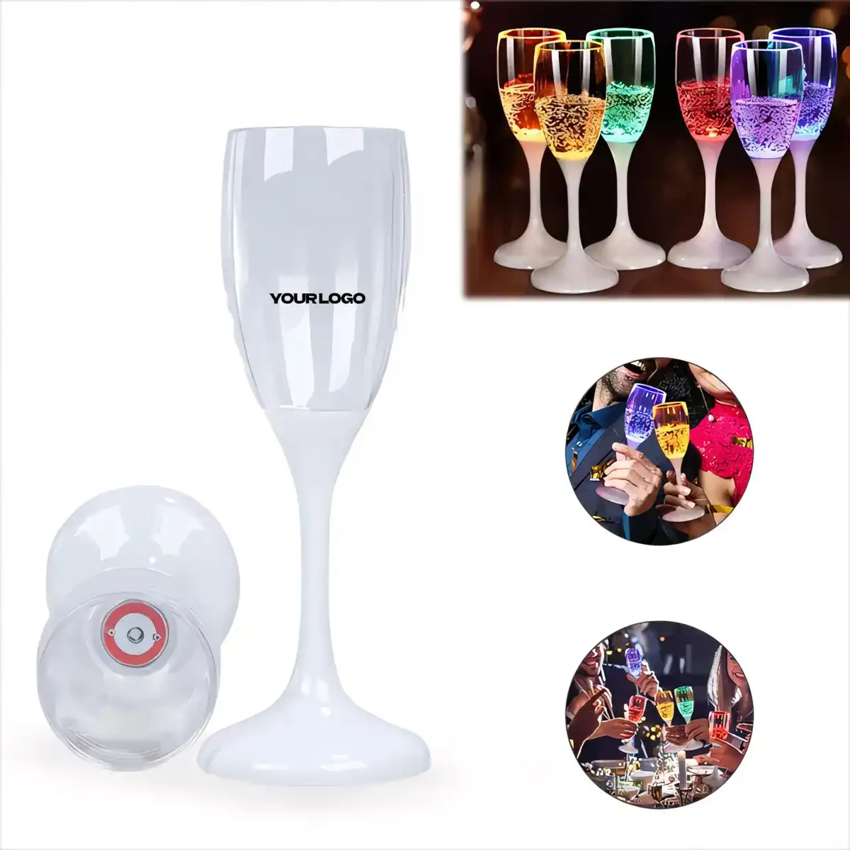 Glowing Party Flutes for Celebrations