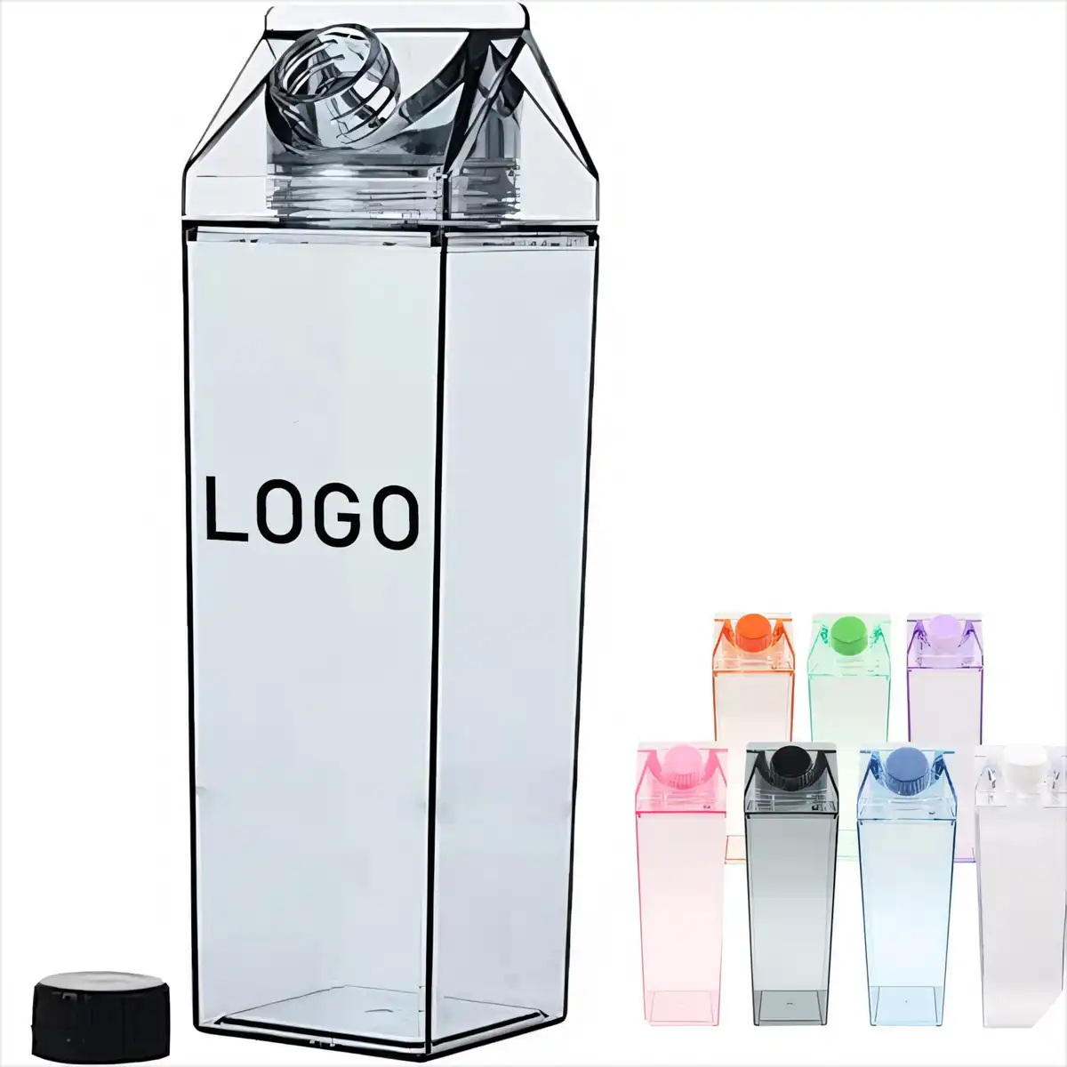 Clear Square Plastic Drinking Cup 17oz