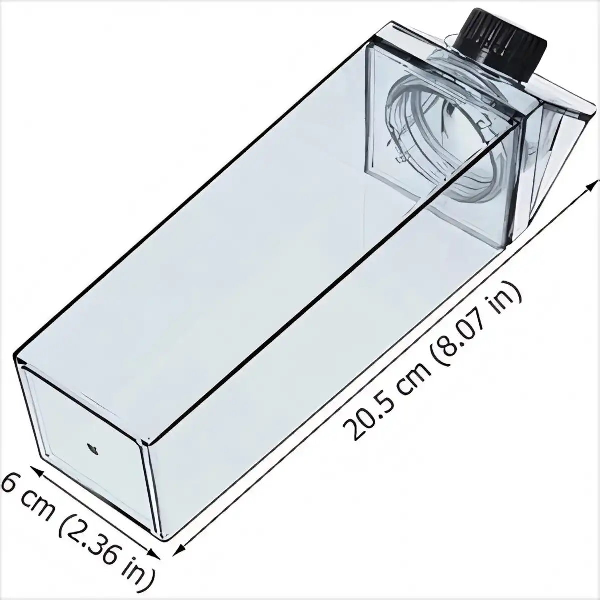 Clear Square Plastic Drinking Cup 17oz product detail view