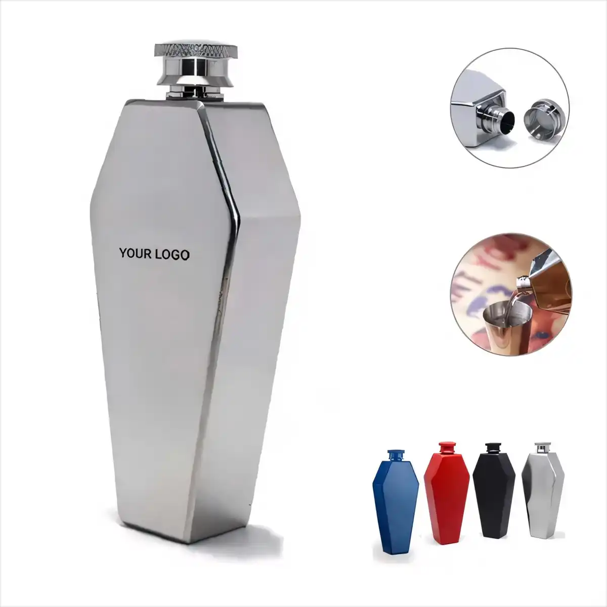 Coffin Steel Flask 3.5oz