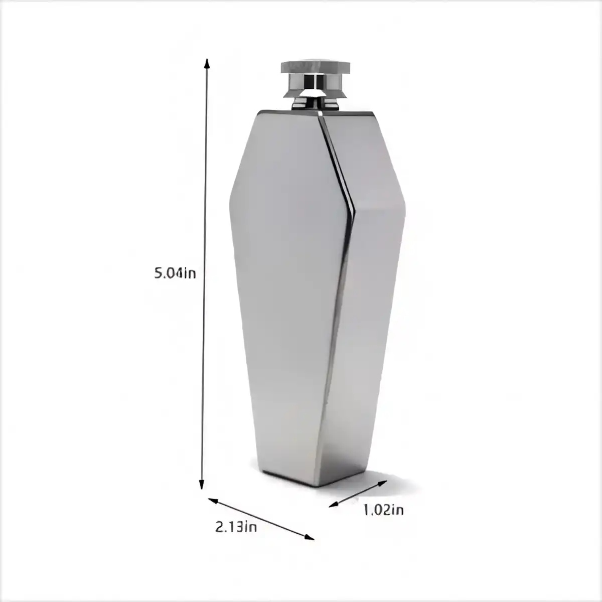 Coffin Steel Flask 3.5oz product detail view