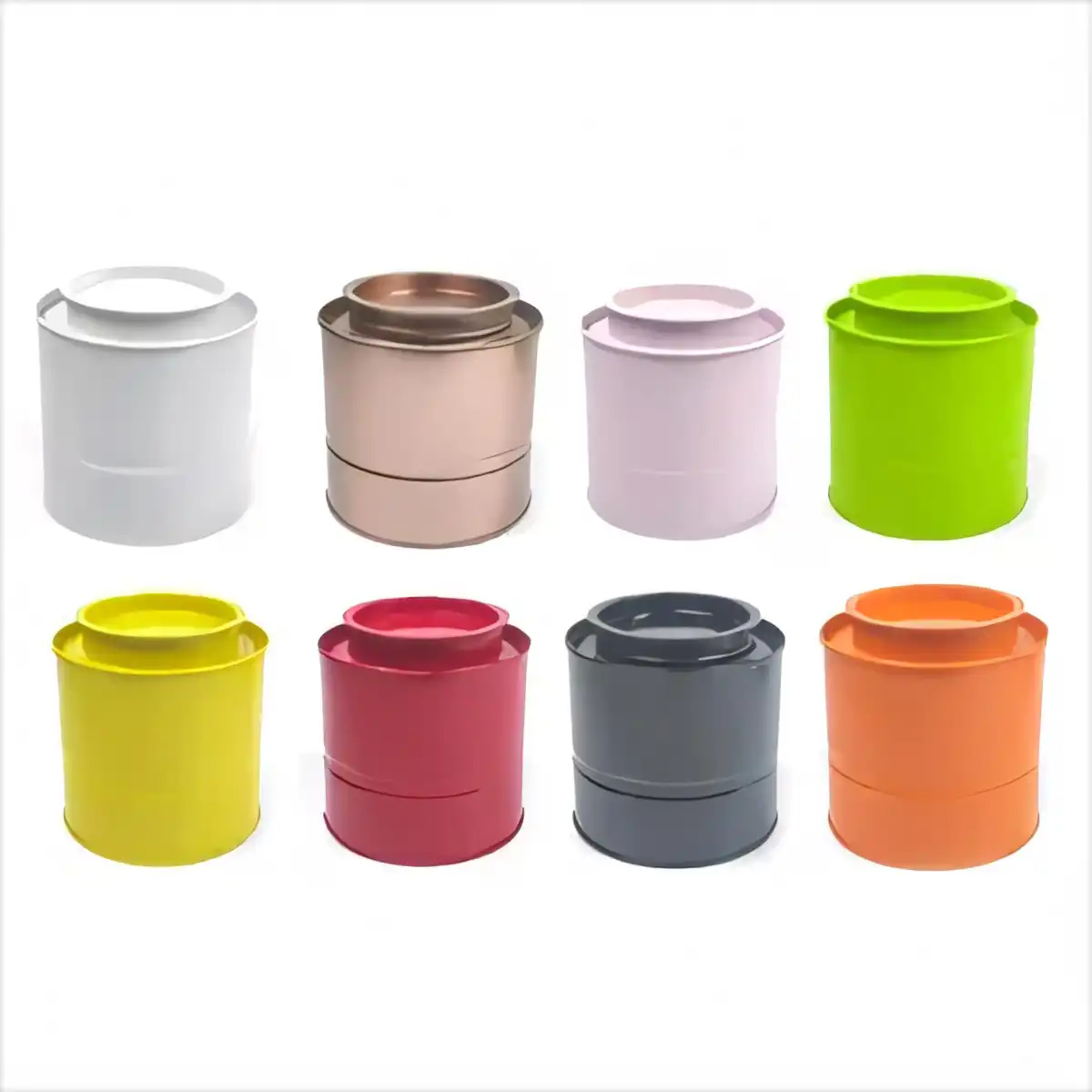 Stackable Tin Canisters Metal Bulk alternate product angle