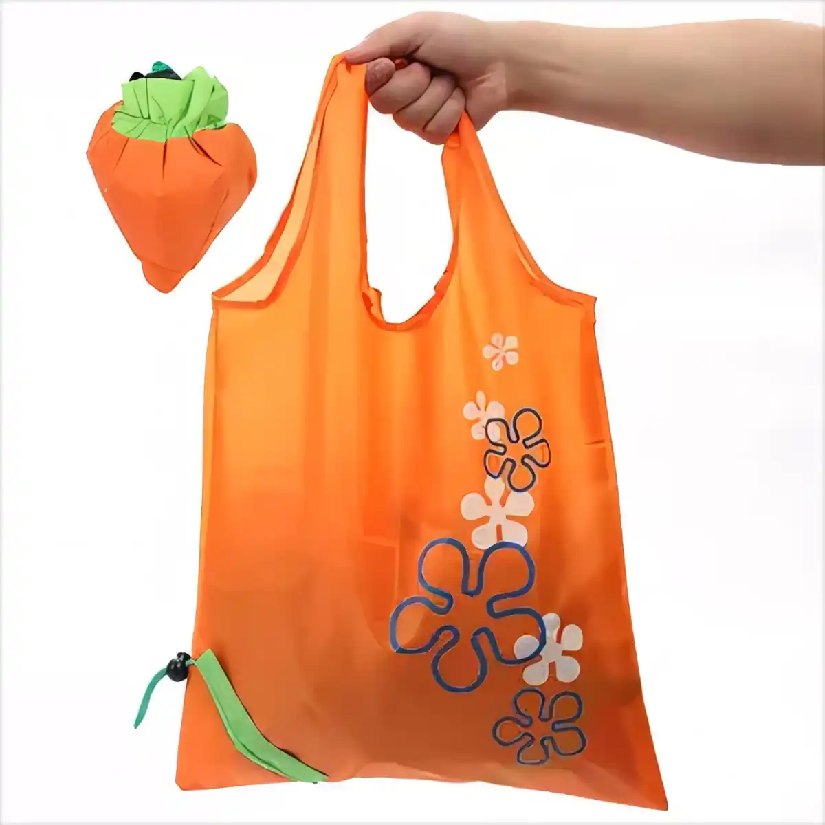 Compact Fruit Print Shopping Tote product detail view