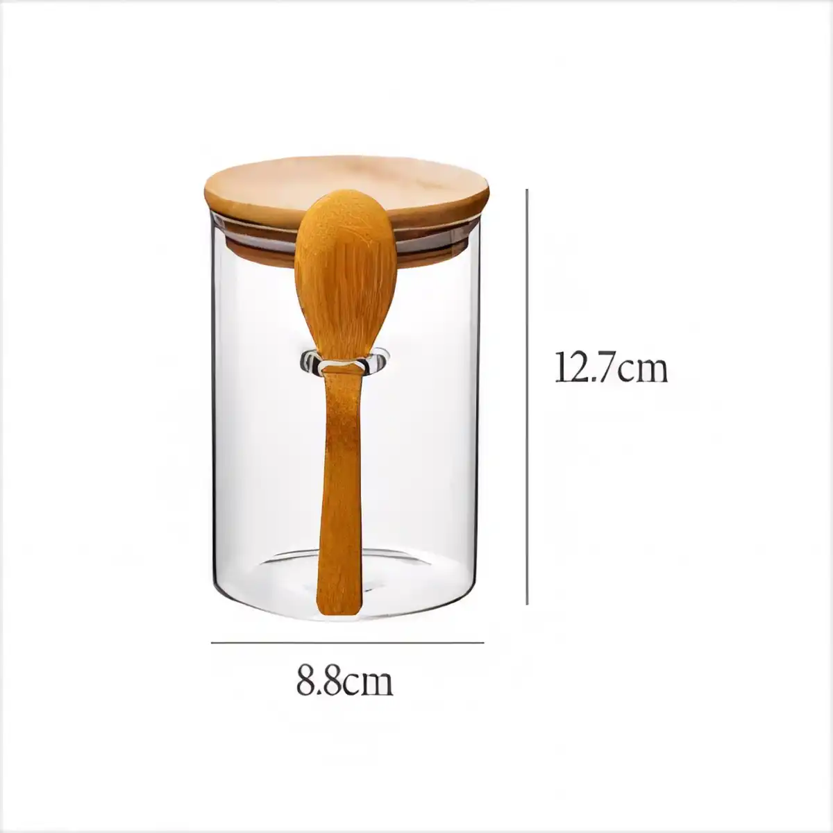 18oz Glass Storage Jar with Spoon product detail view