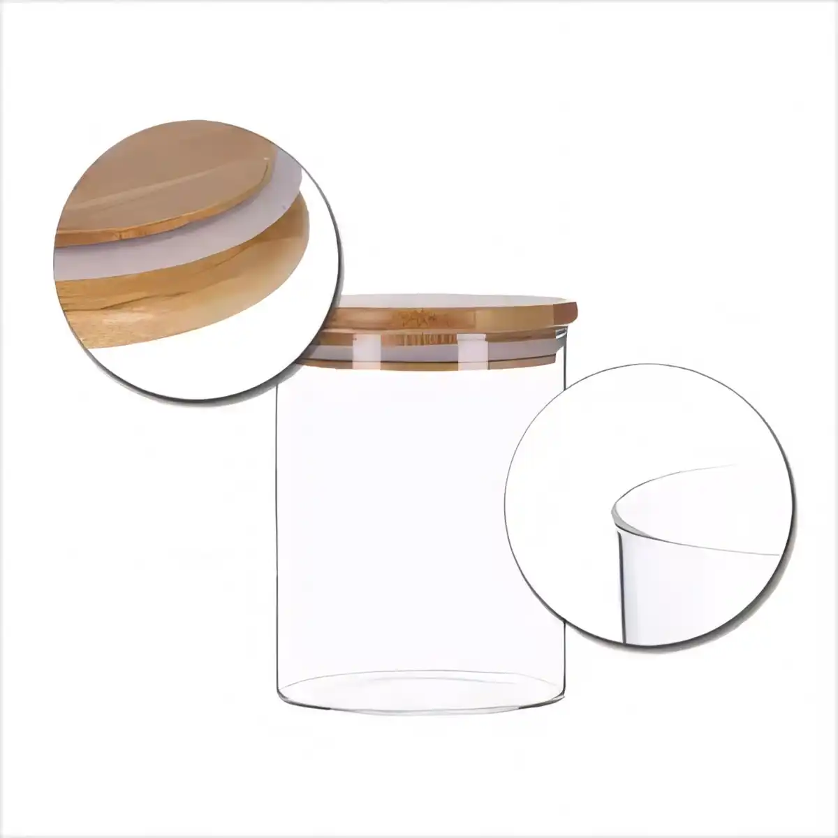 18oz Glass Storage Jar with Spoon alternate product angle
