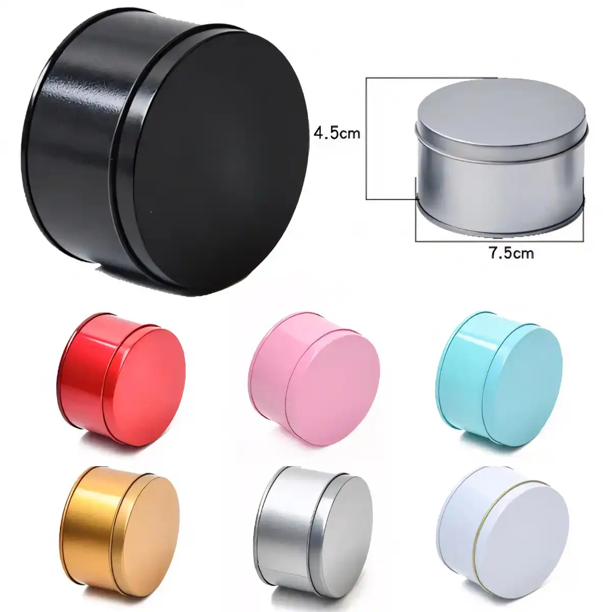 Decorative Metal Canister with Lid